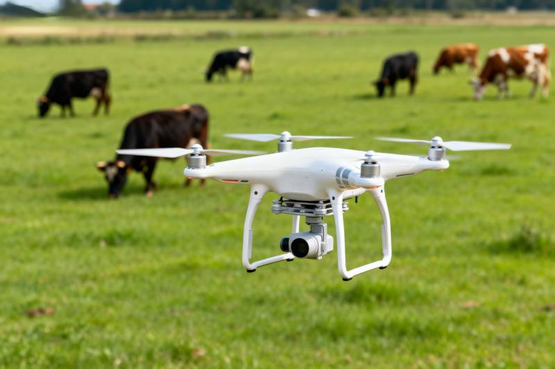 无人机巡牧田园图片