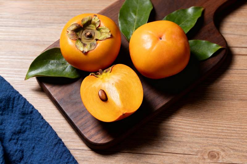 柿子切开摆盘图片