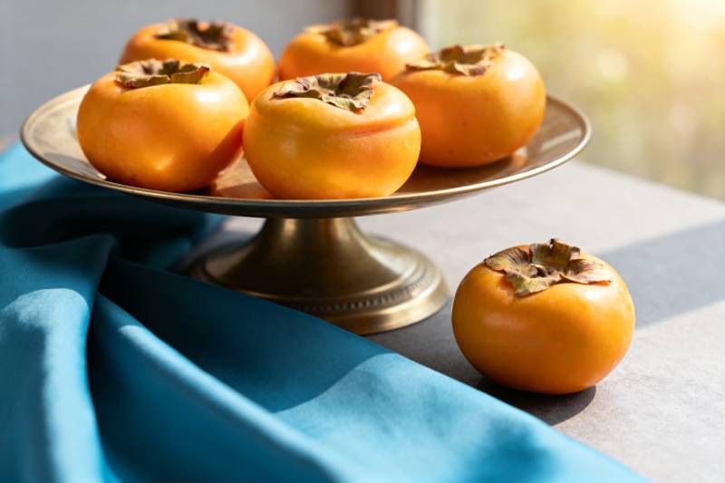 柿子静物图图片