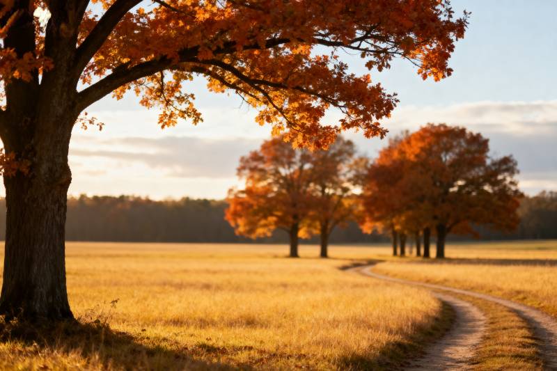 秋日林间小径图片