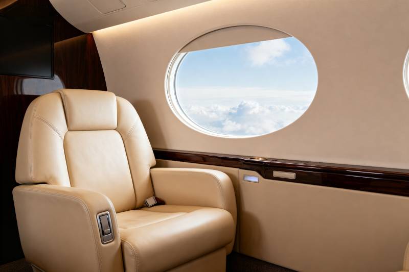 豪华飞机头等舱座椅图片