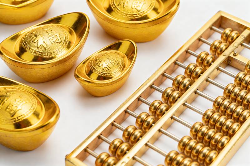 金元宝与算盘图片