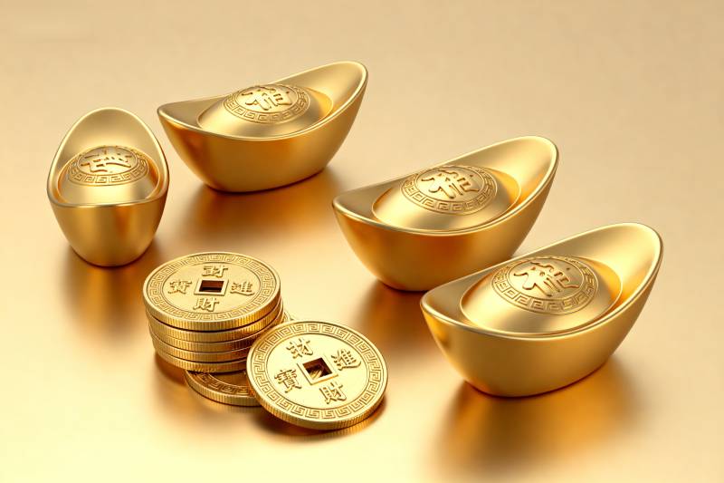 金元宝与金币图片