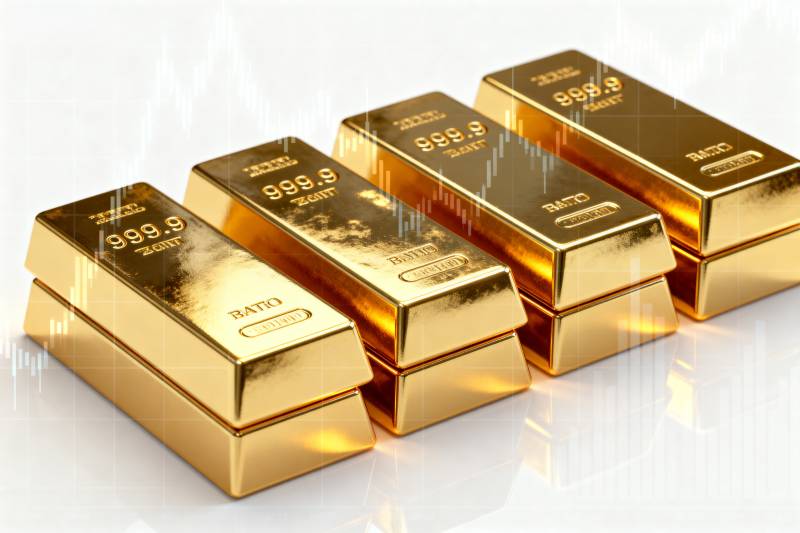 金条闪耀光芒图片