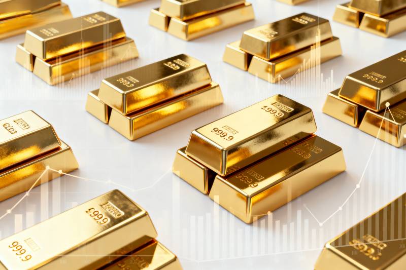 金条闪耀光芒图片