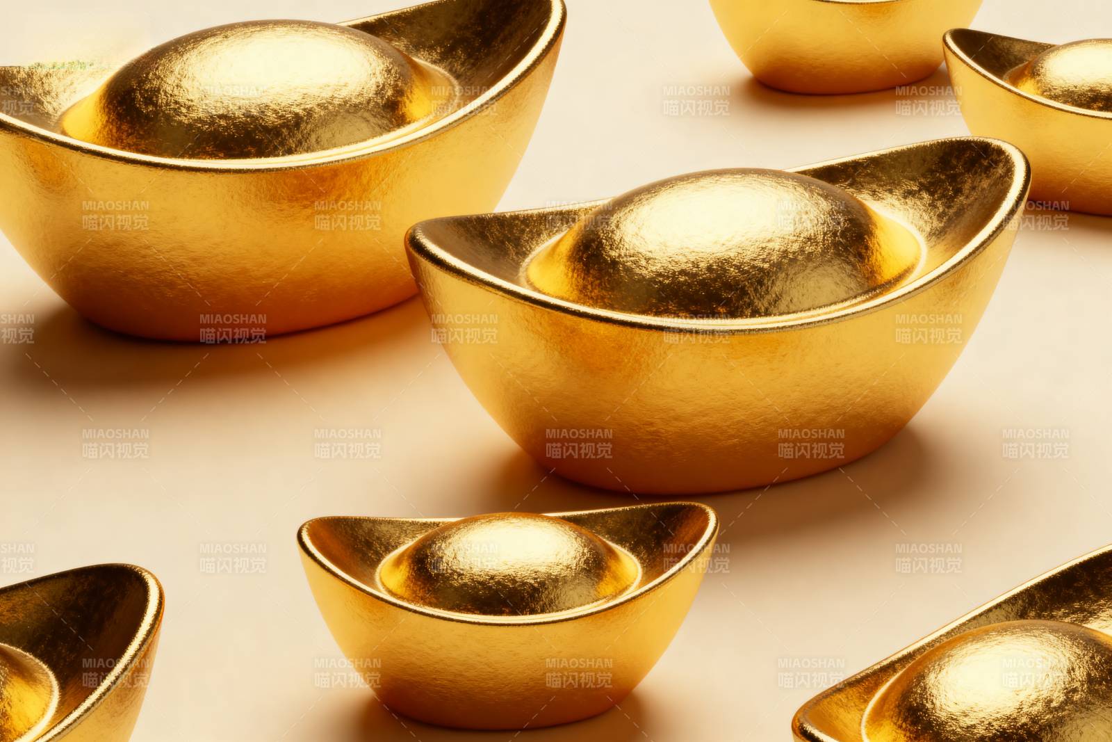 金元宝闪耀光芒图片