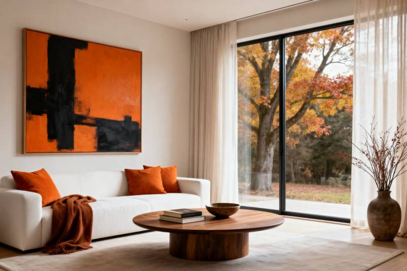 秋日客厅静谧景图片