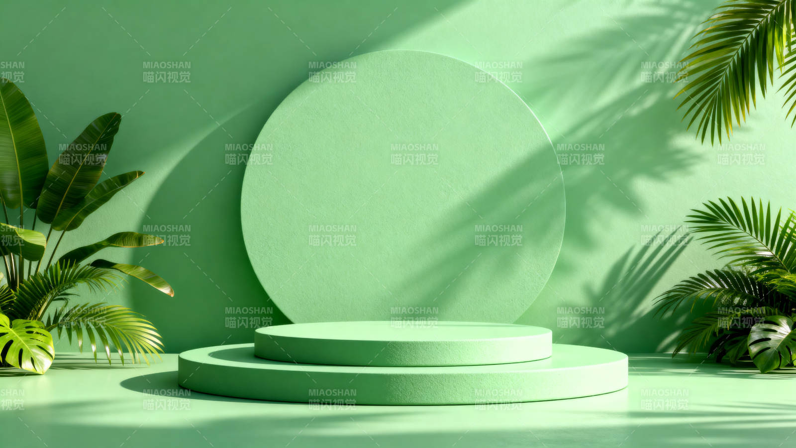 绿意盎然的舞台图片