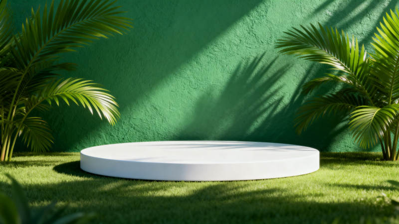 绿意盎然的舞台图片