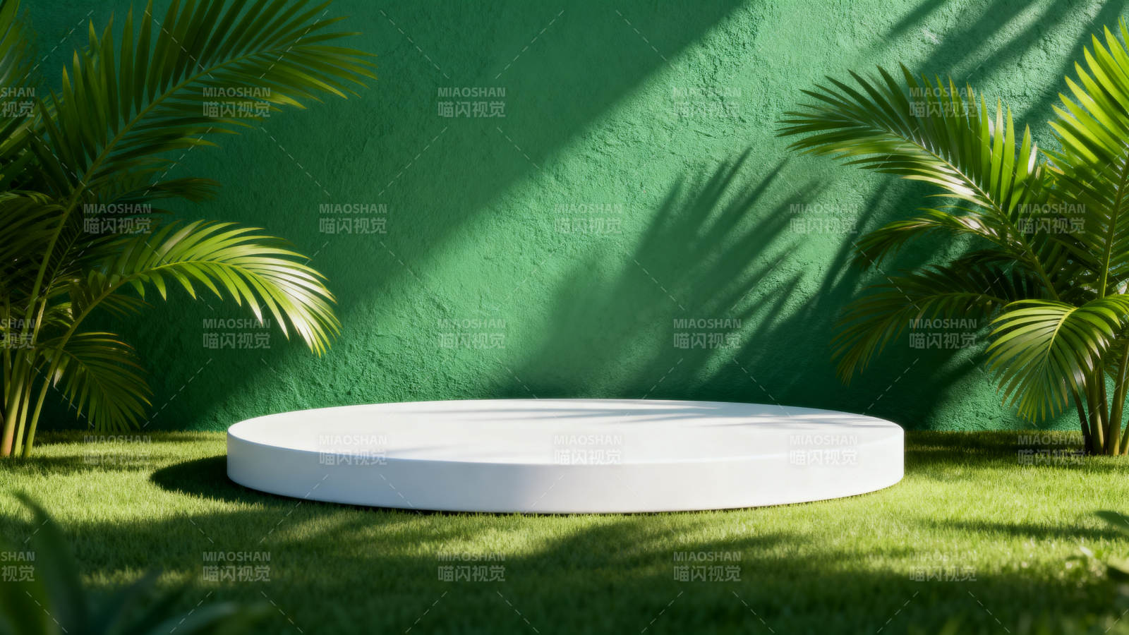 绿意盎然的舞台图片