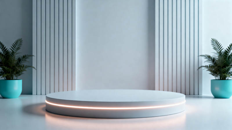 简约现代展示台图片