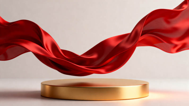 红绸舞动金台图片