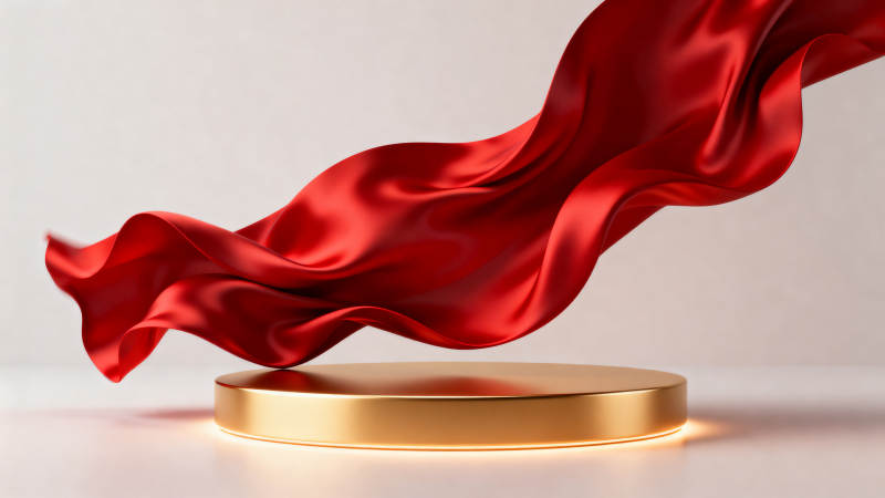 红绸舞动金台图片