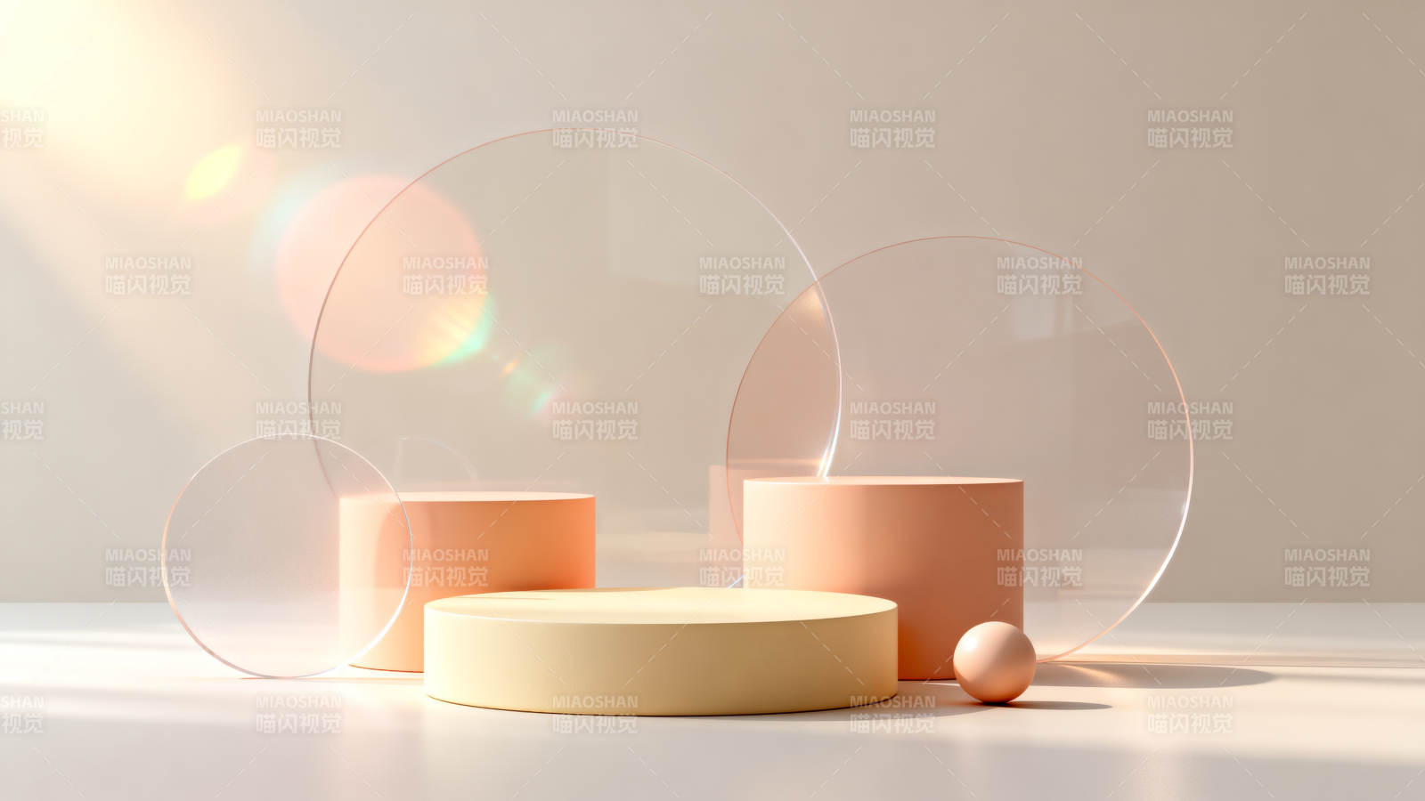 简约几何光影展示图片