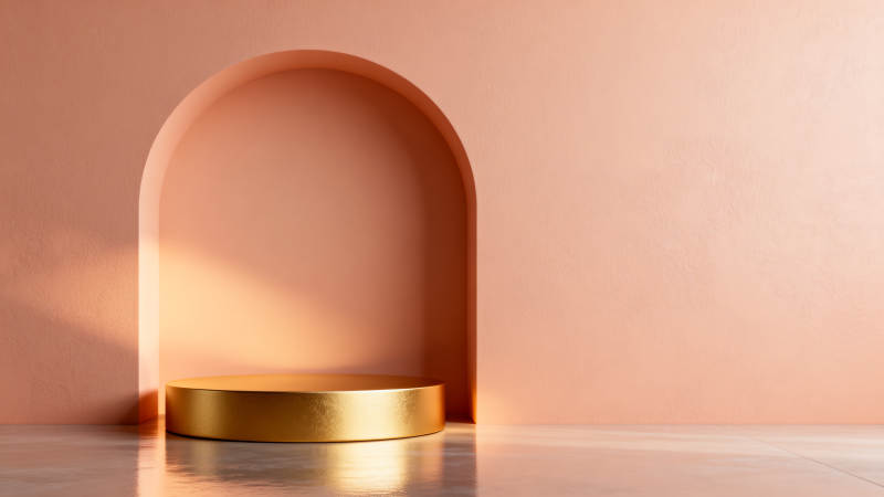 金色拱门静谧之美图片