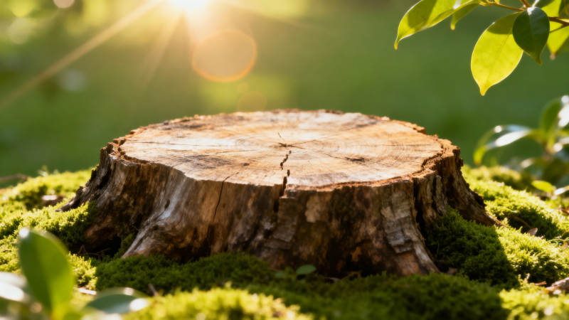 树桩静谧森林图片