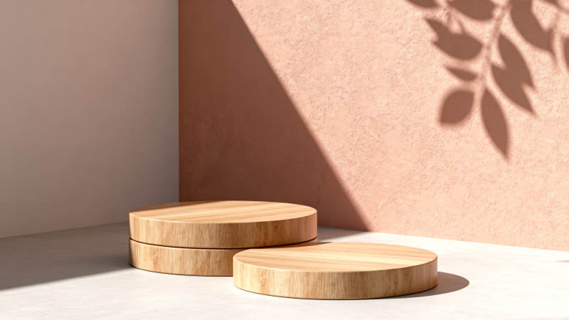 光影木台静谧角落图片