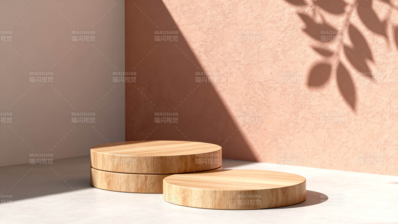 光影木台静谧角落图片