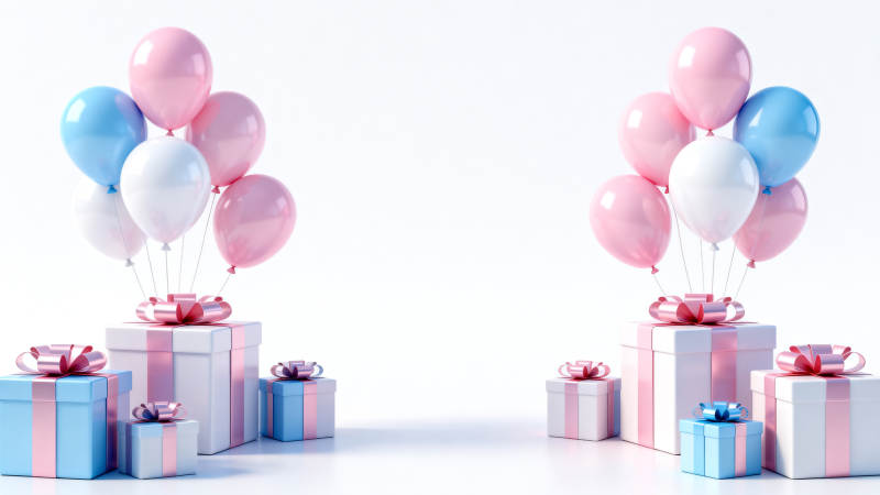 气球礼盒贺喜图片
