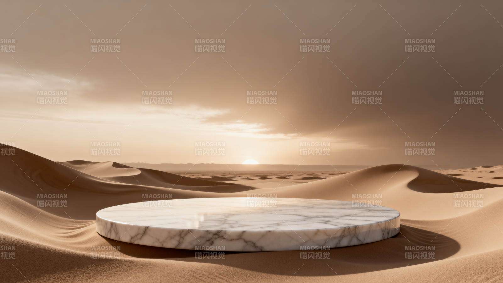 沙漠中的大理石台图片