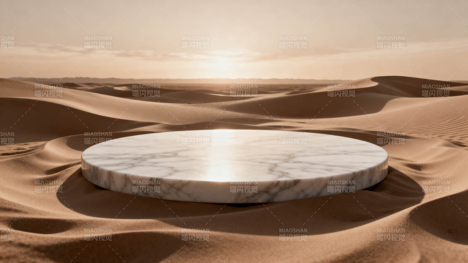 沙漠中的大理石台图片
