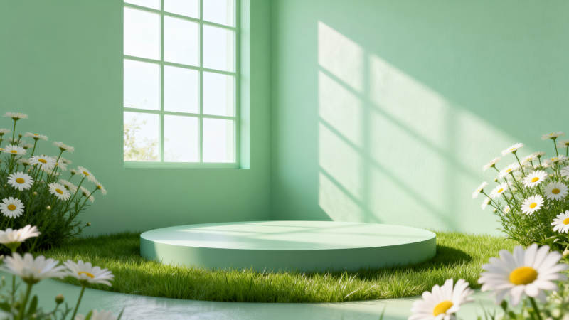 绿意盎然的静谧角落图片