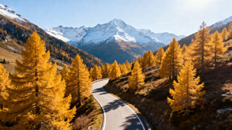 秋山公路美景图片