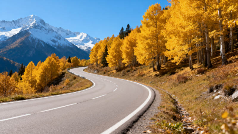 秋山公路美景图片