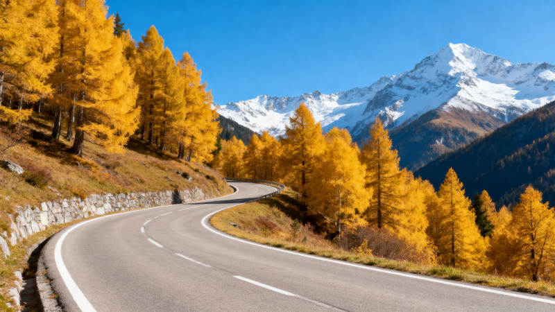 秋山公路美景图片