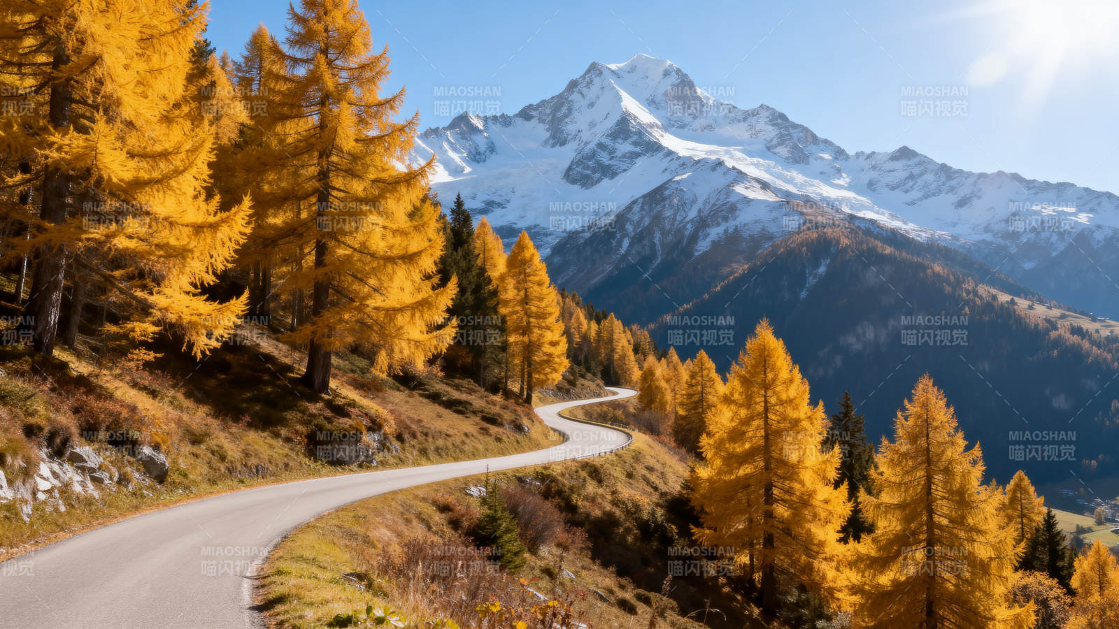 秋山公路美景图片
