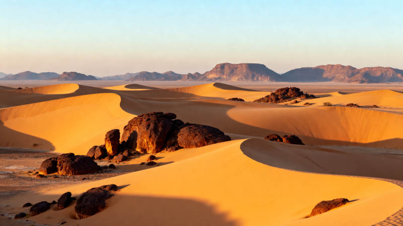 金色沙漠风光图片