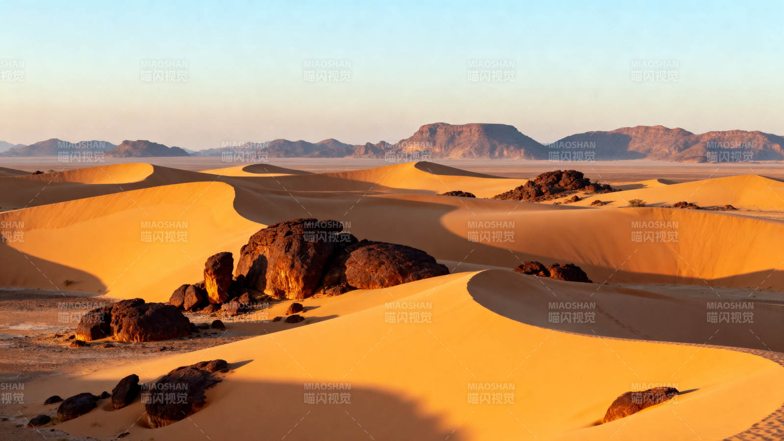 金色沙漠风光图片