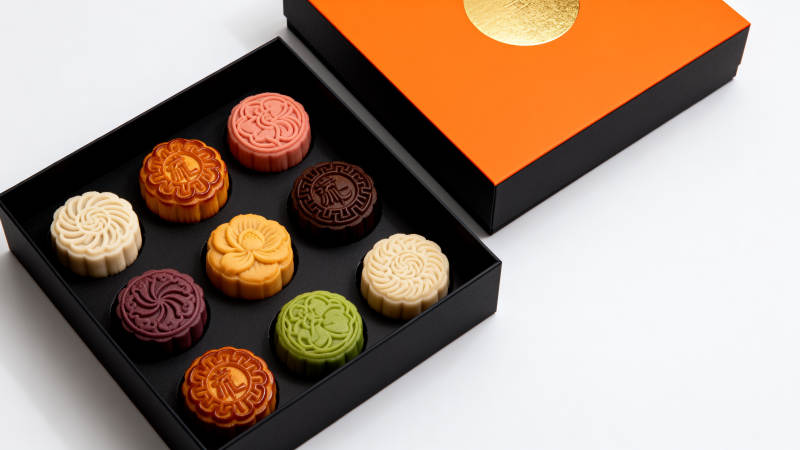 多彩月饼礼盒图片