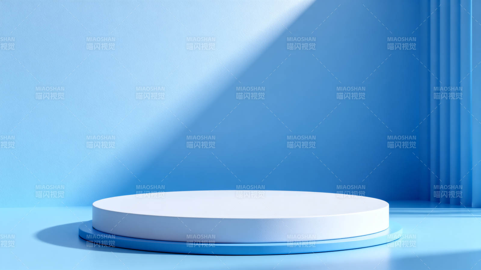 蓝白简约舞台图片