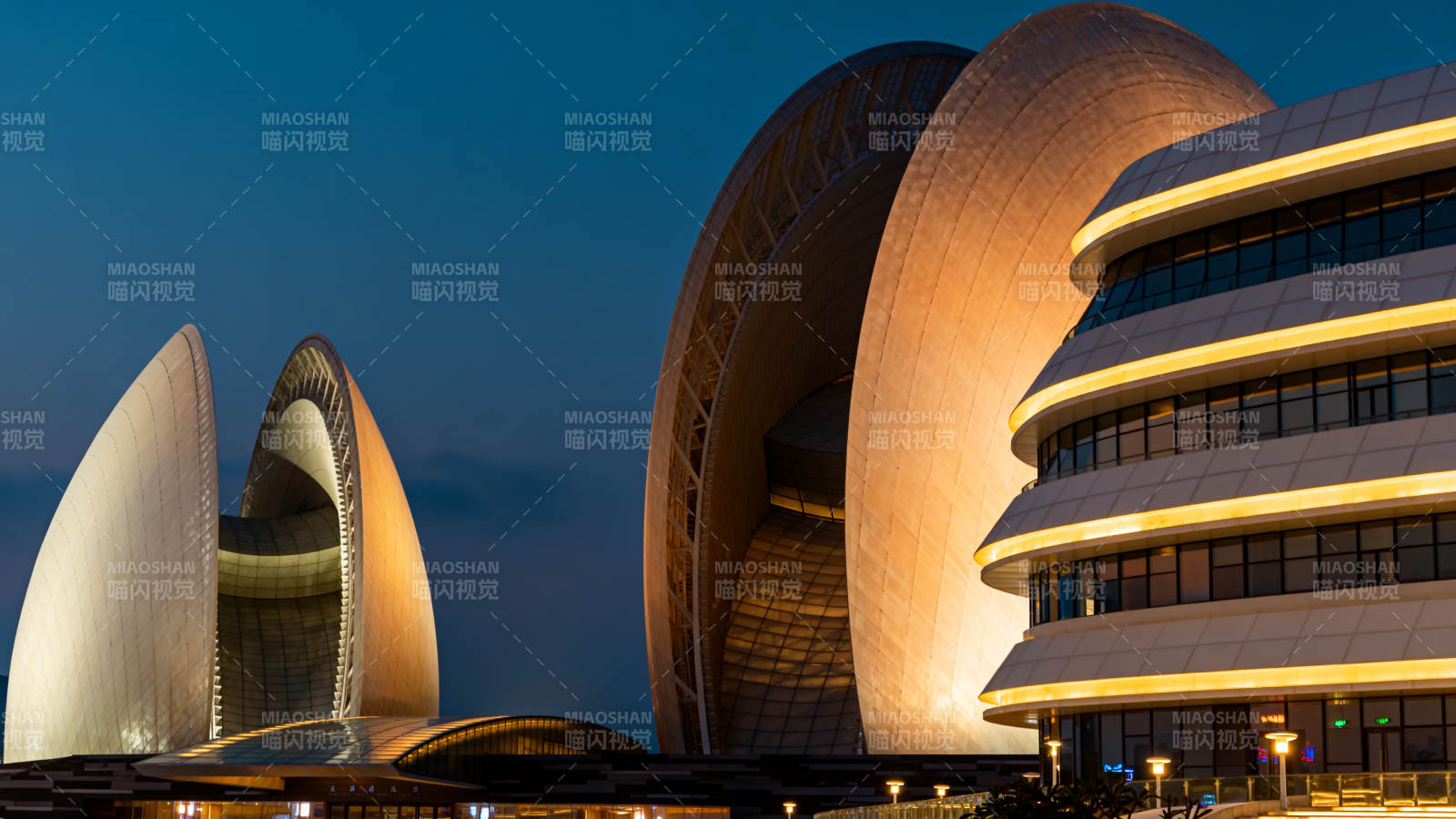 现代建筑夜景图片