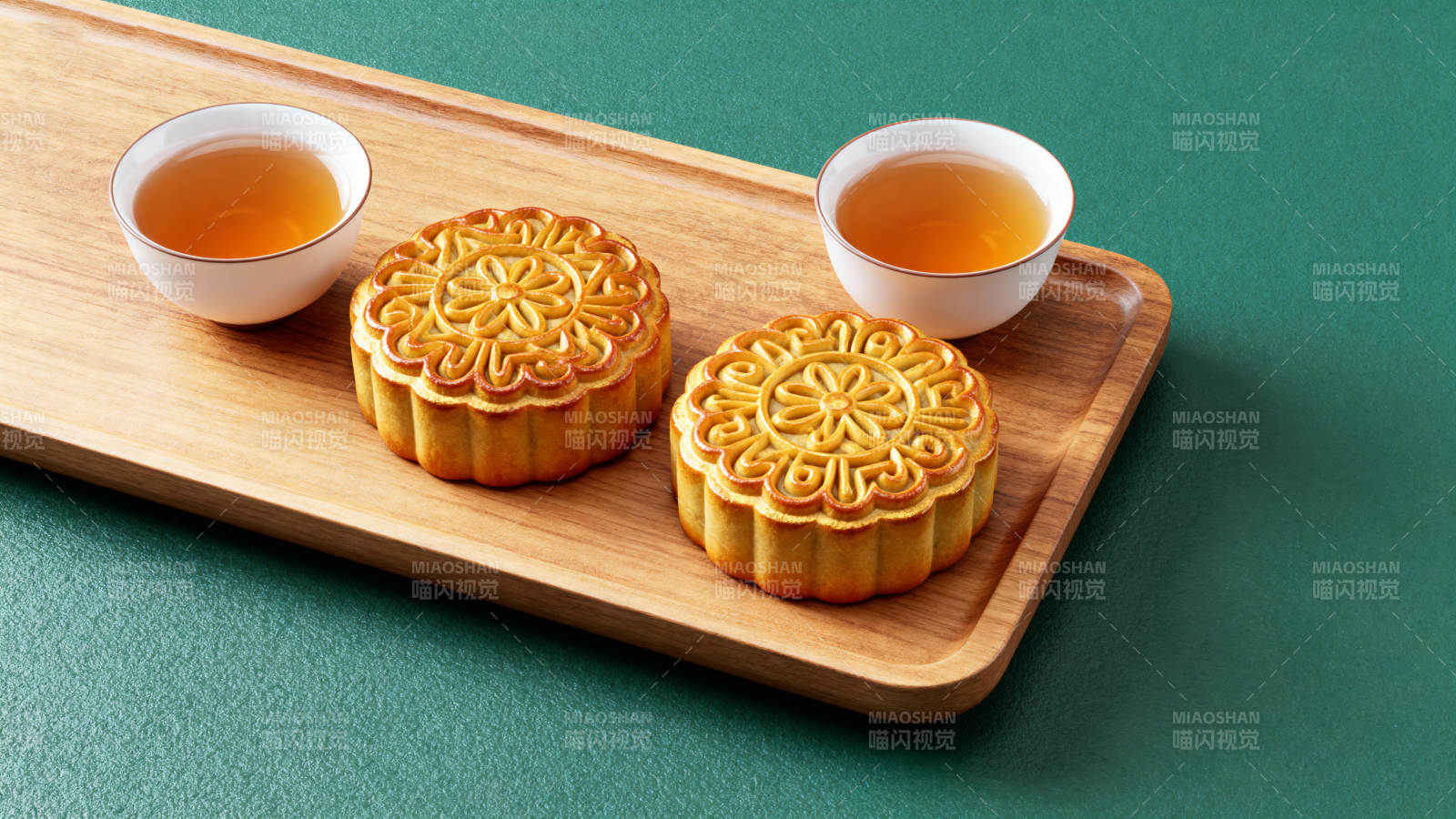 月饼茶香伴中秋图片