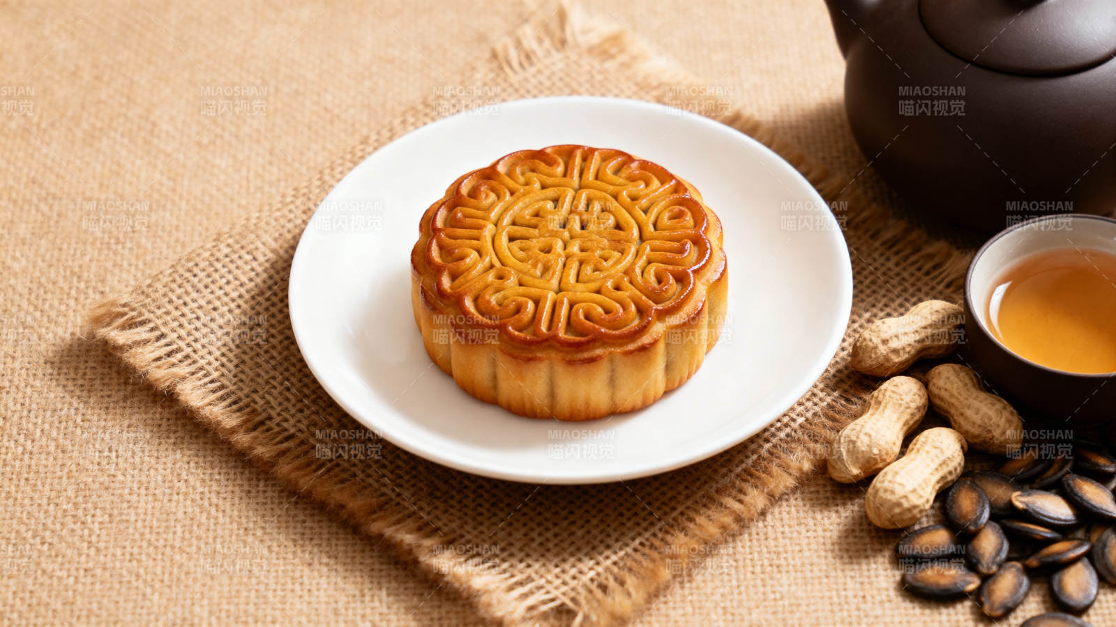 中秋月饼茶点图片