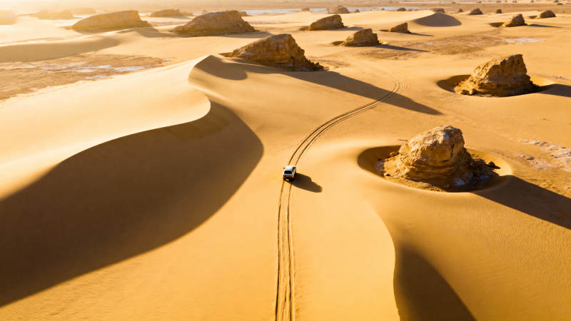 沙漠越野车迹图片