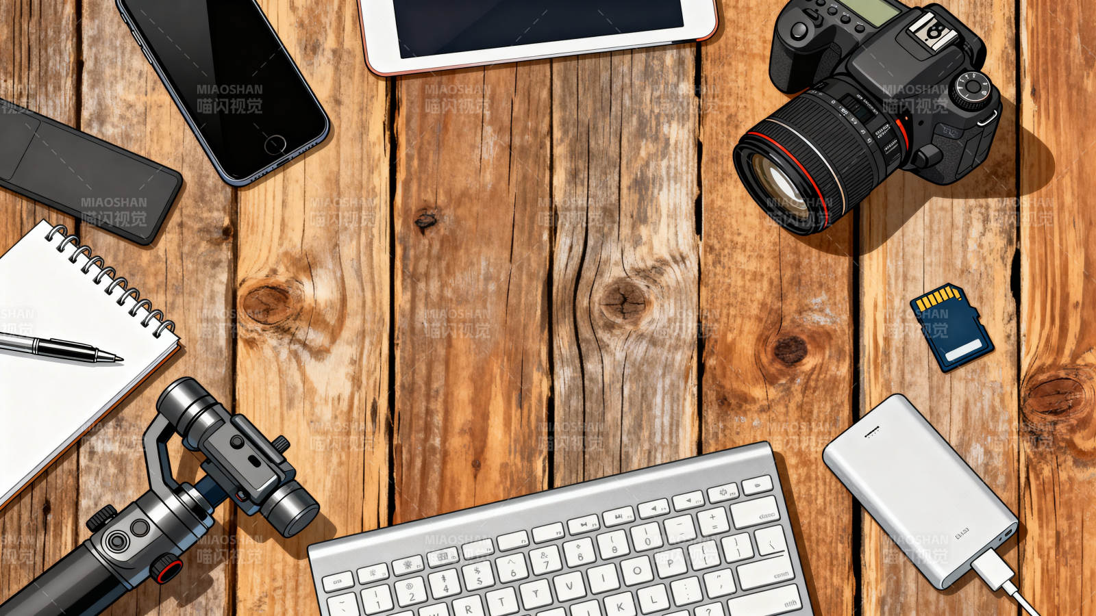 桌面工作场景图片