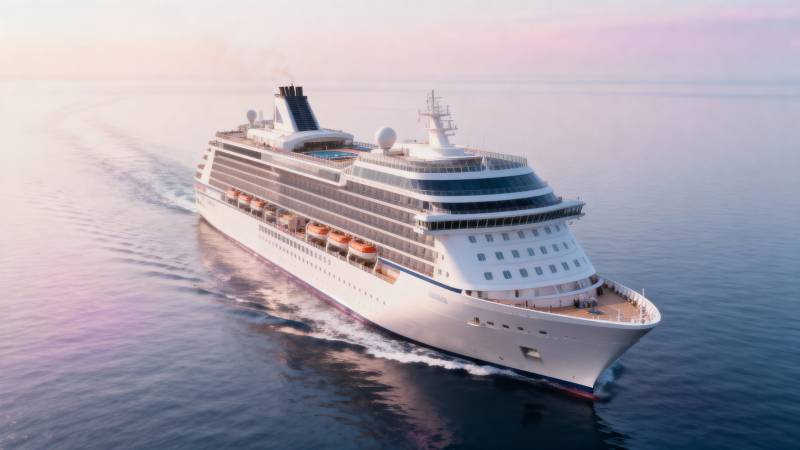 豪华邮轮海上航行图片