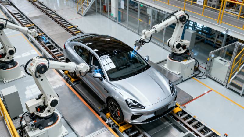 智能汽车生产线图片