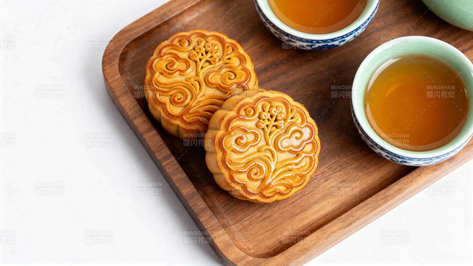 中秋月饼茶香伴图片