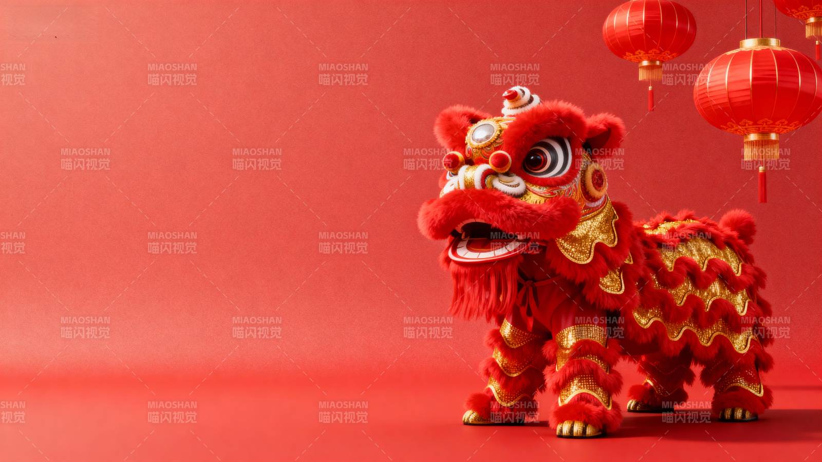 舞狮迎新春图片