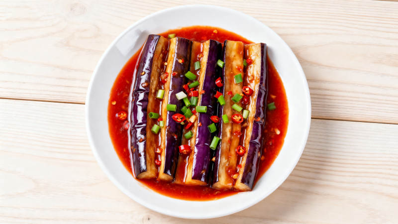 红油茄子条图片