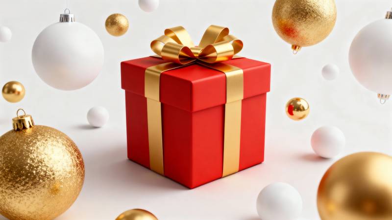 圣诞礼盒飘浮球图片