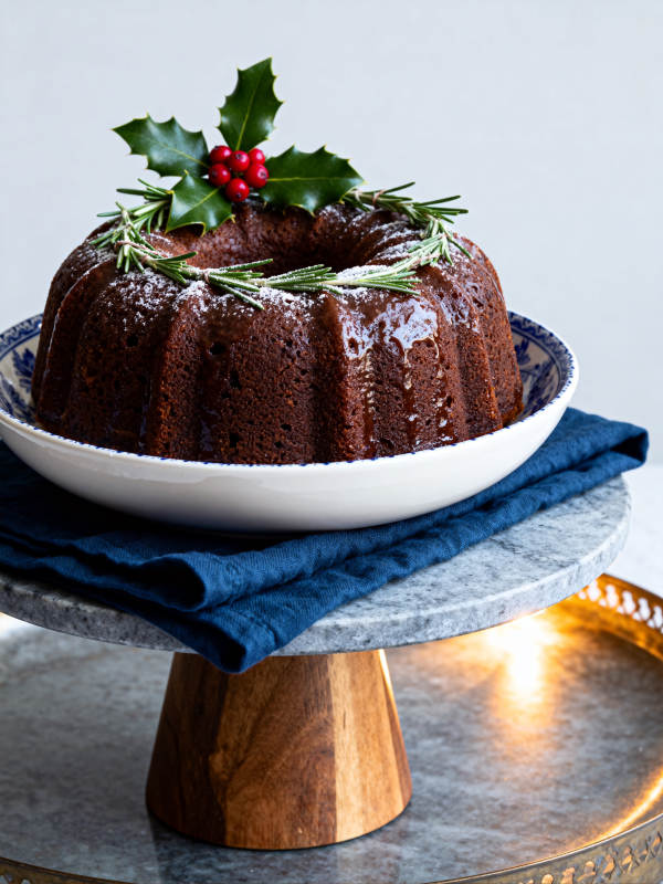 圣诞巧克力蛋糕图片