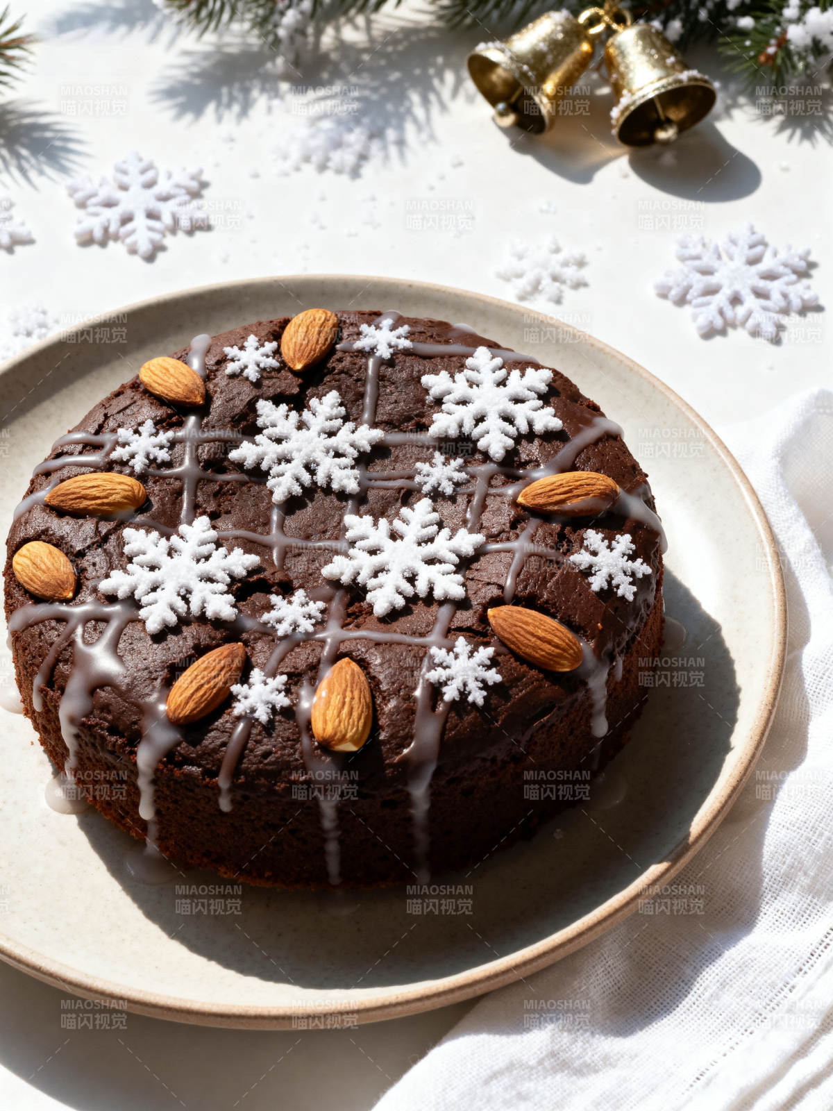 圣诞巧克力蛋糕图片
