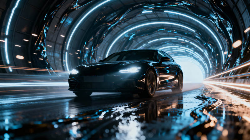 未来隧道疾驰图片