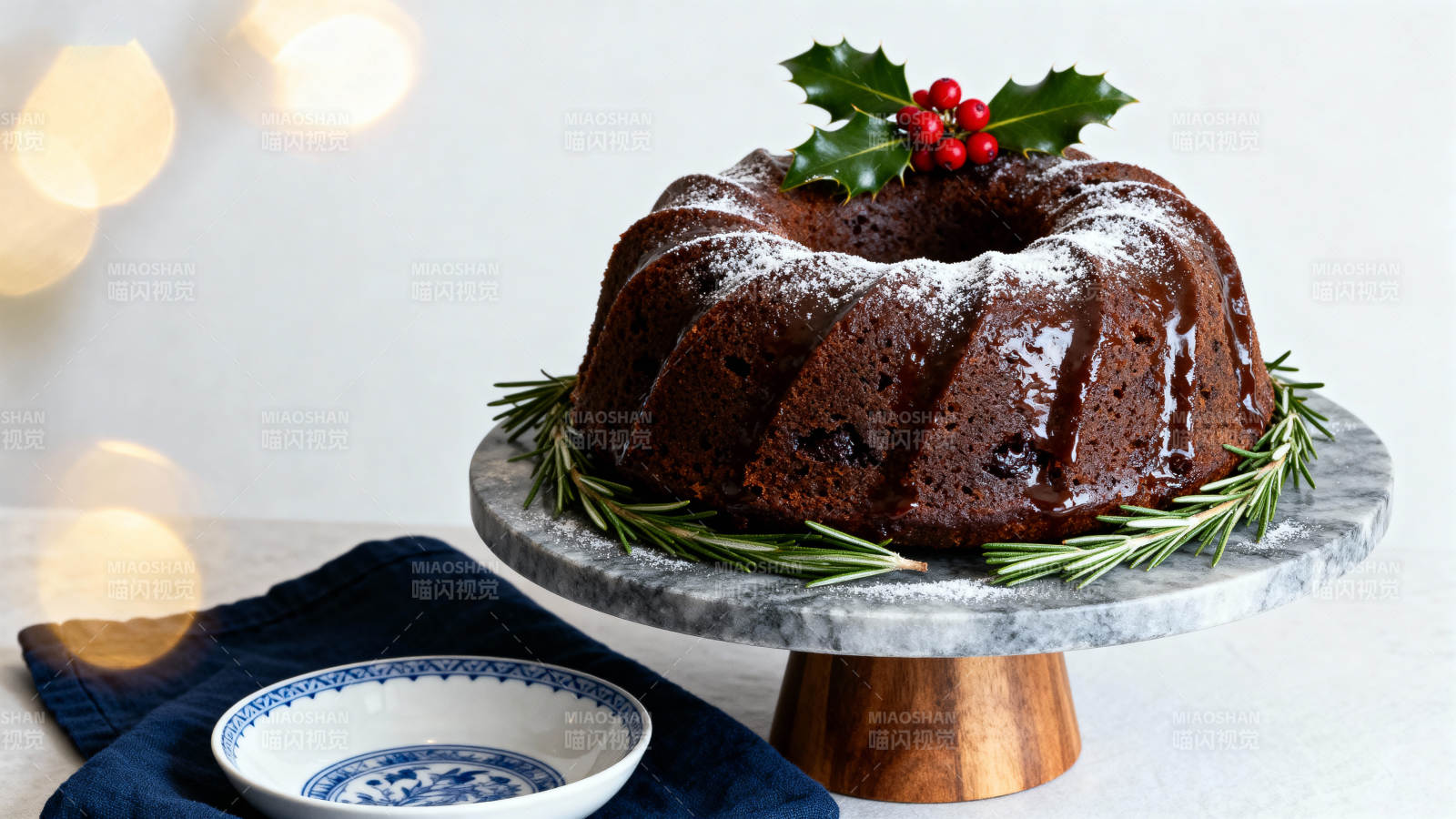 圣诞巧克力蛋糕图片