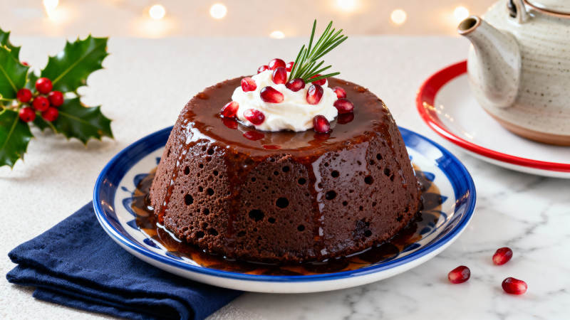 圣诞巧克力布丁图片